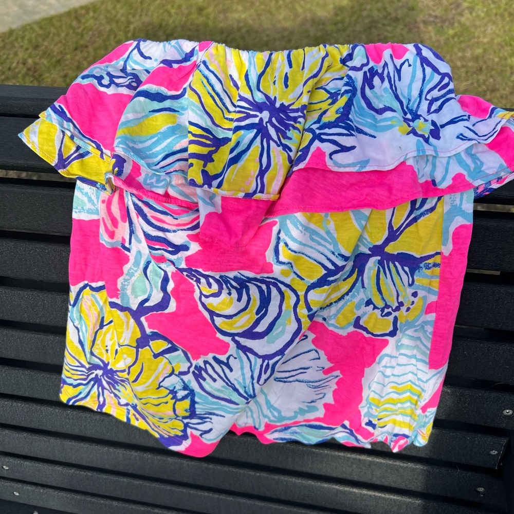 Lilly Pulitzer Strapless Ruffle Top - Picture 6 of 6